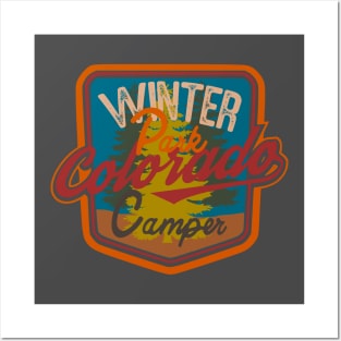 Winter park camper Colorado badge adventure Posters and Art